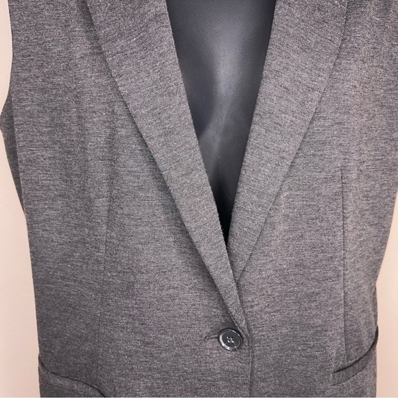 Small Apt 9 Dark Grey Tunic Blazer Style Top Button Closure Office Classic - Picture 5 of 13